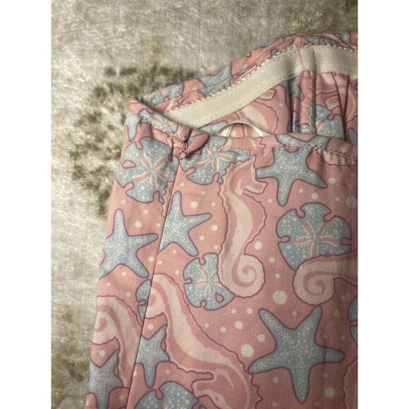 Vineyard Vines Pastel Seahorse Printed Strapless Seaside Dress Size 4 - Picture 4 of 5